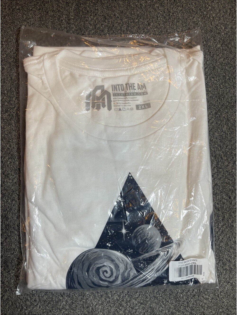 New - Into The Am Tee-White Space Drifter AM13503-2XL